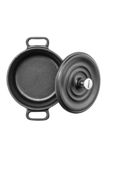 Silver 10cm Black Mini Souffle Pot - Cast Iron