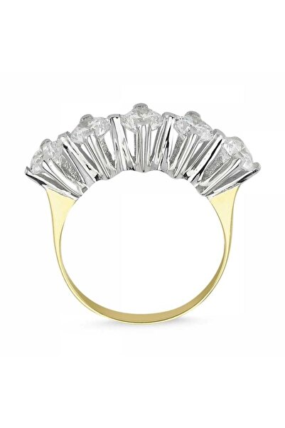 Sembol Gold Altın 5 Taş Yüzük Taşlı