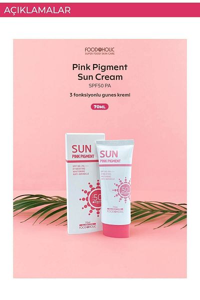 FOODAHOLIC Pink Power Non-Sticky Spf50 Pa Uva/UVB Sunscreen with Adenosine 70ml