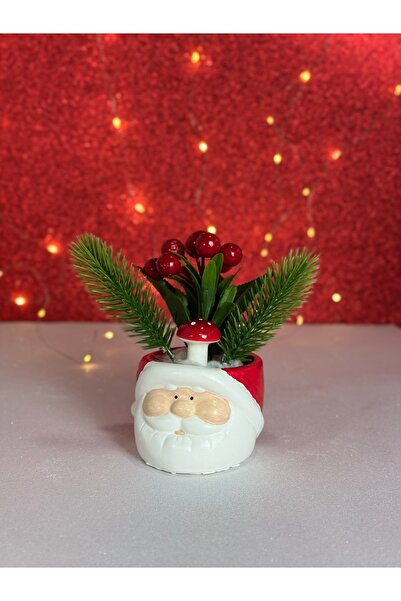 Genel Markalar 2025 Yeni Yıl Noel Baba Yapay Çiçek Kokina Yılbaşı Dekorasyonu Saksı