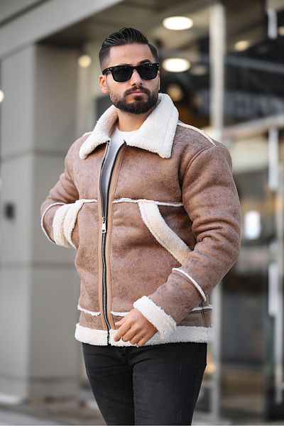 LOES MOMENT New Season Men's Inner with Complete Fur Napa Winter Premium Coat