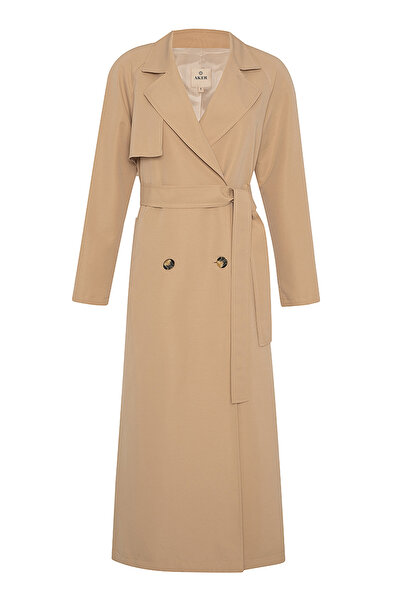 Aker Kruvaze Kapama Uzun Trençkot