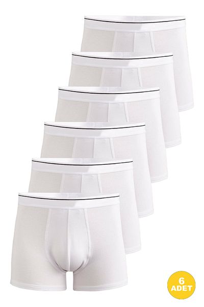 CENNETOĞLU Ανδρικά Lycra Cotton Boxers 6 Pack με Ειδική Υγιεινή Συσκευασία