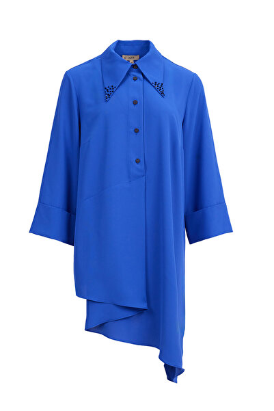 Aker Yakası İşleme Detaylı Tunik