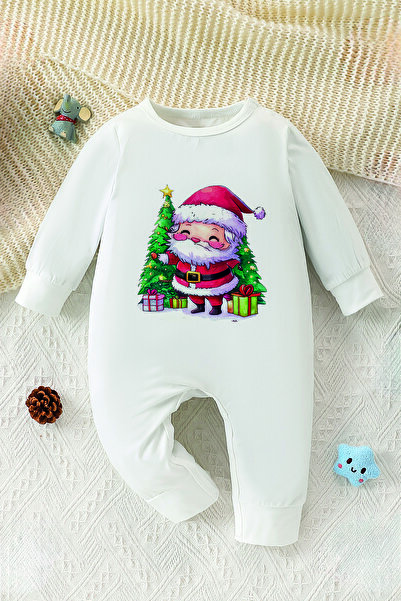 ADABEBEK Santa Claus and Gift Printed Style Baby Romper 23098