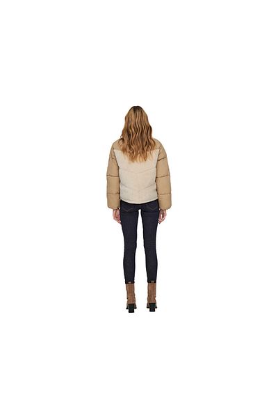 ONLY Onlsienateddy Mix Puffer Women's Casual Coat 15322083 -Brown-Rice Cream