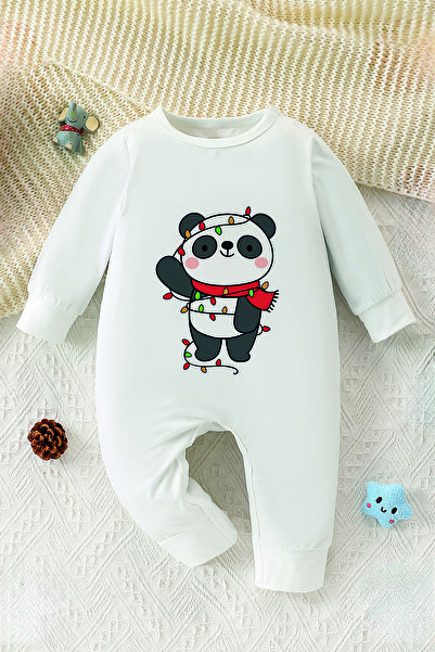 ADABEBEK Panda Printed New Year's Light Baby Romper - 23195