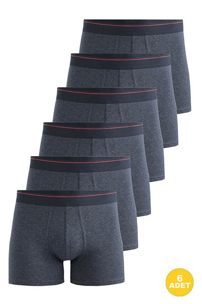 CENNETOĞLU Ανδρικά Lycra Cotton Boxers 6 Pack με Ειδική Υγιεινή Συσκευασία