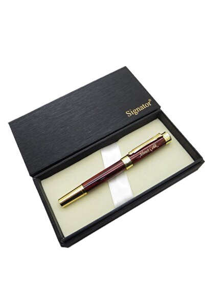 Signator ® ST202 Bordo Sedefli Lake Gold Roller Kalem | İsme Özel Kalem