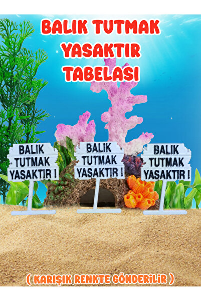 Akvaryum Balık Tutmak Yasaktır / Akvaryum Dekoru / Akvaryum Süsü / Küçük Akva...