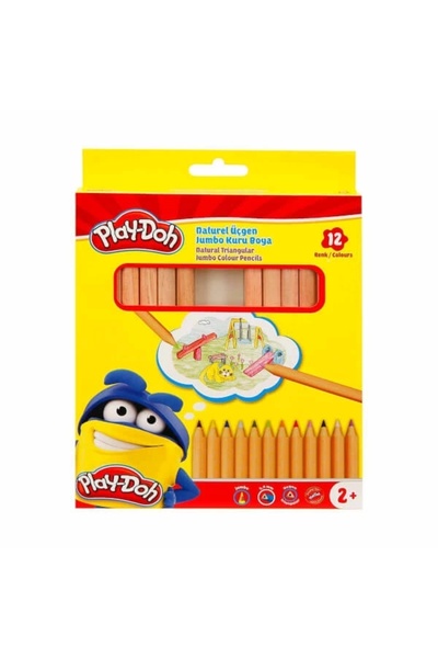 Play Doh PLAY-DOH KURU BOYA JUMBO ÜÇGEN 12 RENK