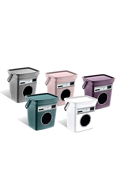 VİP TEDARİK Deterjan Saklama Kutusu Kulplu Deterjanlık 6 Lt Çamaşır Tozu Saklama Kutusu /kulplu Deterjan Kutusu