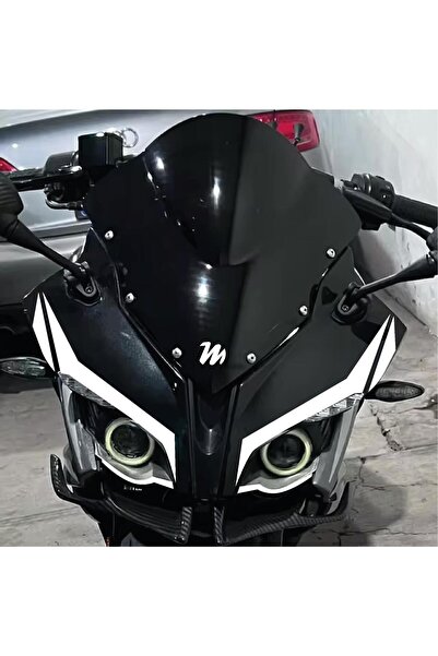 Motiker Bajaj RS200 6'lı Ön Kafa Sticker Etiket Modeli Çift Renk Beyaz Set