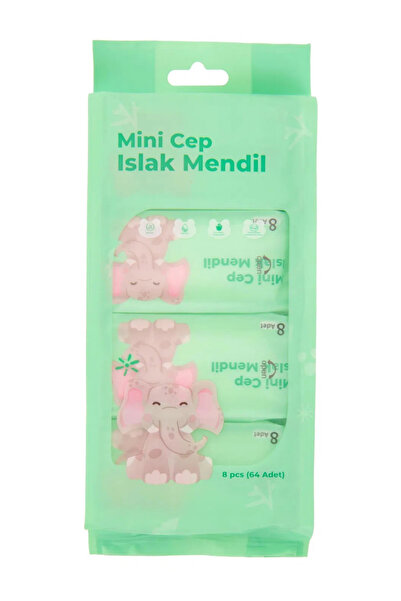 UĞURDAN Sevimli Fil Mini Cep Mendili 8 Adet