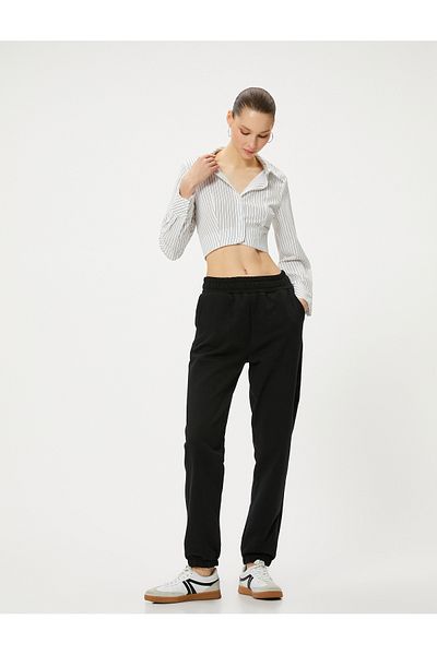 Koton Jogger Φούτερ με ελαστική μέση και τσέπες Άνετη εφαρμογή