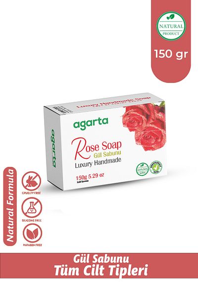 Agarta Handmade Natural Rose Soap 150 gr
