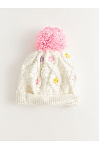 LC Waikiki LW – Baby-Mädchen-Baskenmütze mit Pompom-Detail