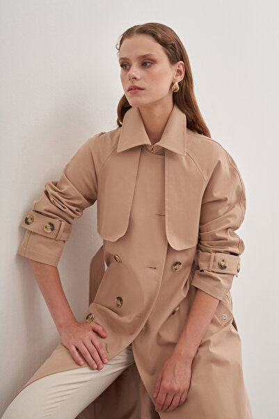 Aker Çift Rüzgarlıklı Kruvaze Trençkot