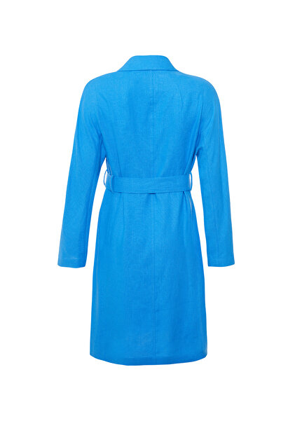 Aker Çiçek Broşlu Keten Kap