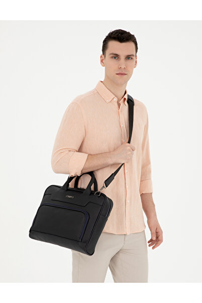 Pierre Cardin Men's Navy Blue Briefcase 50288747-Vr033