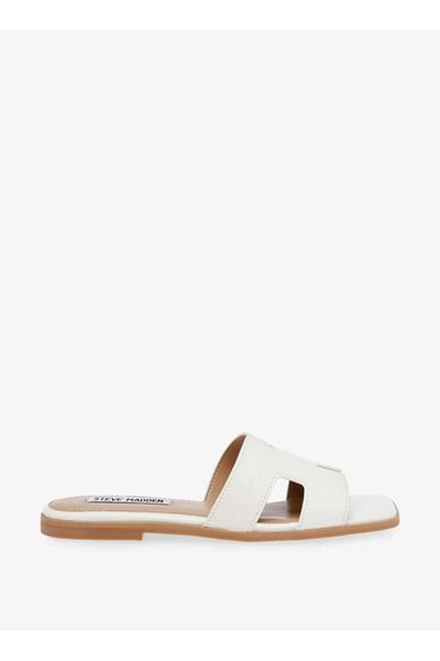 Steve Madden Women's Textured Slip-On Flat Sandals
