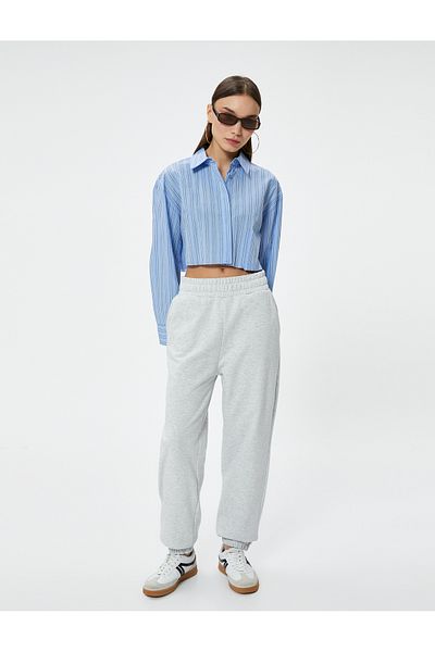 Koton Pantaloni de sport Jogger cu talie elastică și buzunare. Potrivire confortabilă