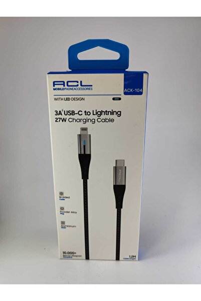 ACL ACK-104  LİGHTNİNG  IŞIKLI ŞARJ KABLOSU