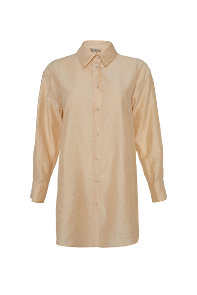 Aker Rahat Kesim Keten Bluz