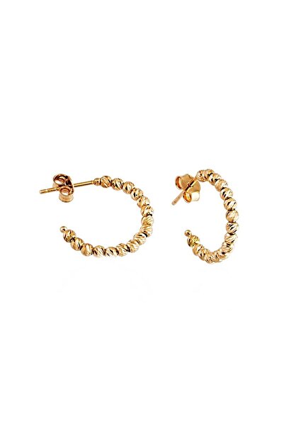 Sembol Gold Altın Halka Küpe Dorikalı 14k Gold Üç Renk