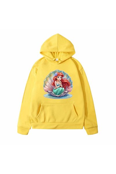 KİDS FACE Hooded Oyster Pattern - Girl's Stylish Personality Sweatshirt