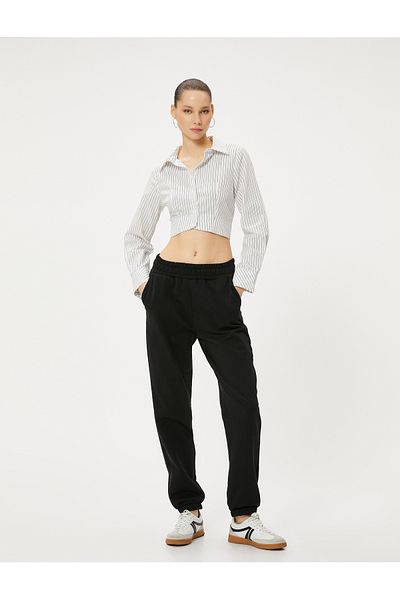 Koton Jogger Φούτερ με ελαστική μέση και τσέπες Άνετη εφαρμογή