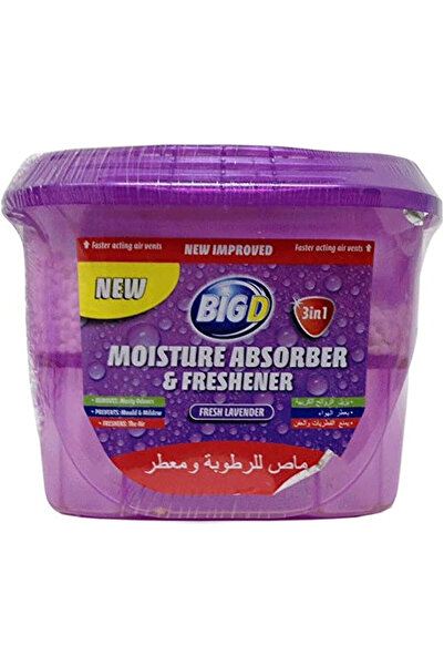 BigD مستحضر Big D لامتصاص الرطوبة ومعطر الهواء برائحة اللافندر لمدة 12 أسبوعًا