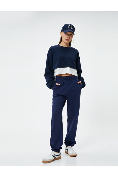 Koton Jogger Φούτερ με ελαστική μέση και τσέπες Άνετη εφαρμογή