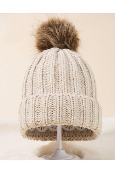 BEBEĞİME ÇORAP Single Pompom Knitwear Beret -Children's Beret