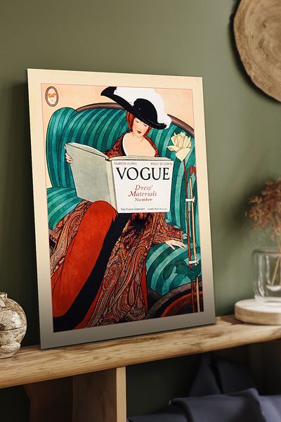Cadran Ιστορικές εκδόσεις του περιοδικού Vogue Πίνακας Mdf με πλαίσιο