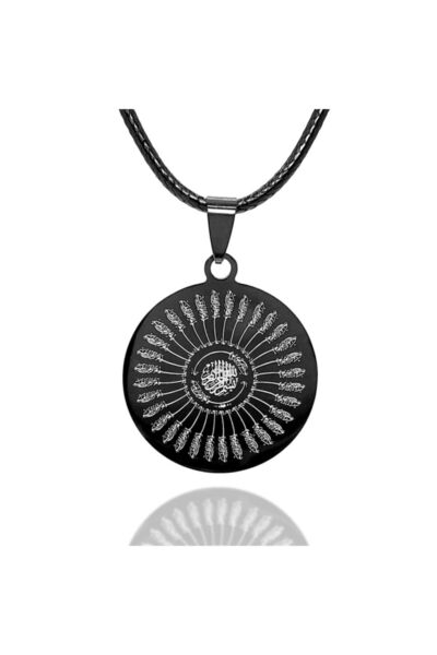GWOMA 35 Basmala Men's Steel Leather Necklace