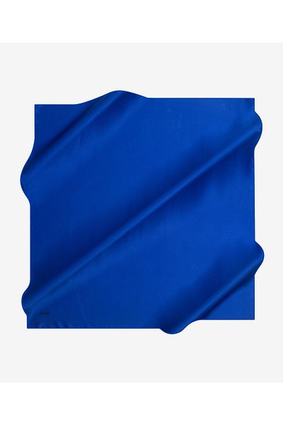 Aker Eșarfă din satin creponat de mătase, culoare uni, 90x90
