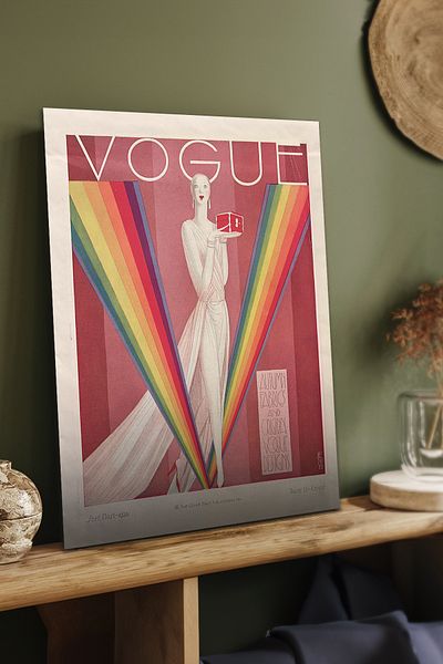 Cadran Ιστορικές εκδόσεις του περιοδικού Vogue Πίνακας Mdf με πλαίσιο
