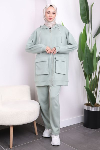 İmajButik Σετ παιχνιδιών με φερμουάρ Mint Green Hooded