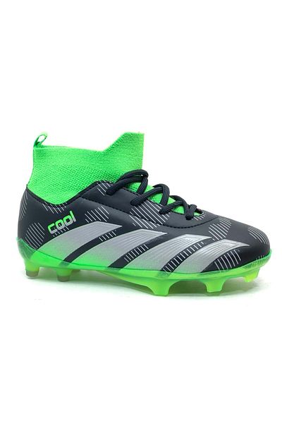 Kids Club Shoes Ghete de fotbal pentru copii Neymar Cool - Pantofi cu șosete VERDE