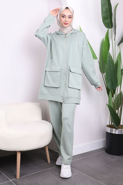 İmajButik Σετ παιχνιδιών με φερμουάρ Mint Green Hooded