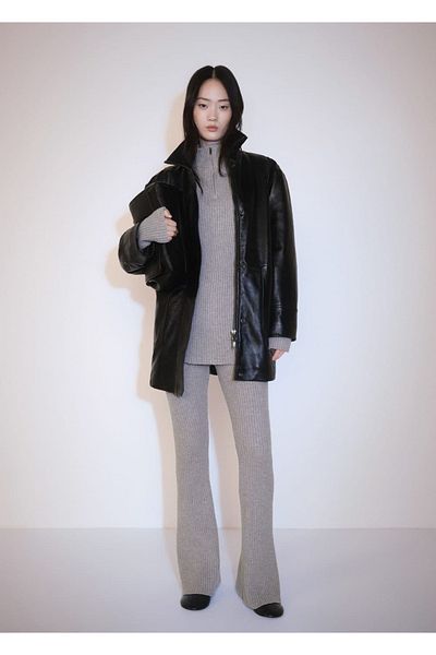 MANGO Woman Zippered corded sweater