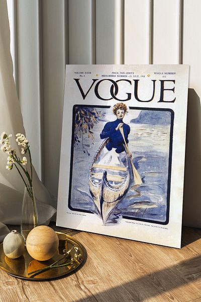 Cadran Ιστορικές εκδόσεις του περιοδικού Vogue Πίνακας Mdf με πλαίσιο