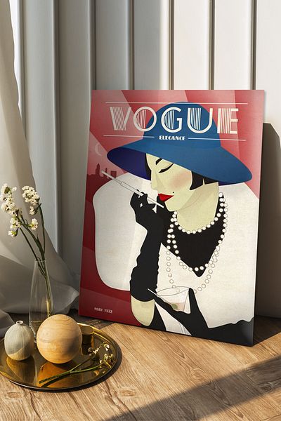 Cadran Ιστορικές εκδόσεις του περιοδικού Vogue Πίνακας Mdf με πλαίσιο
