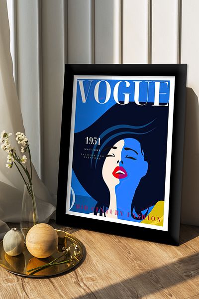Cadran Ιστορικές εκδόσεις του περιοδικού Vogue Πίνακας Mdf με πλαίσιο