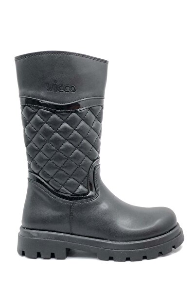 Kids Club Shoes Vicco Lux Kauçuk Taban Çizme Ortopedik Çocuk Bot SİYAH