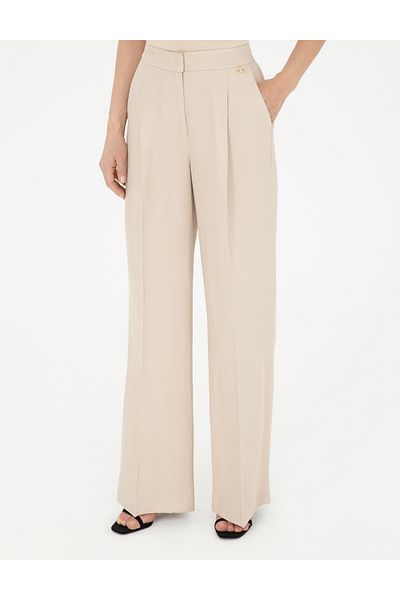 Pierre Cardin Sand Linen Blended Fabric Trousers 50282084 -Vr085