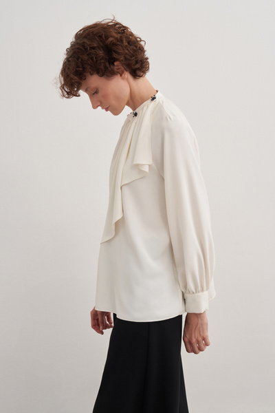 Aker 2243111 Yakası Taşlı Bluz