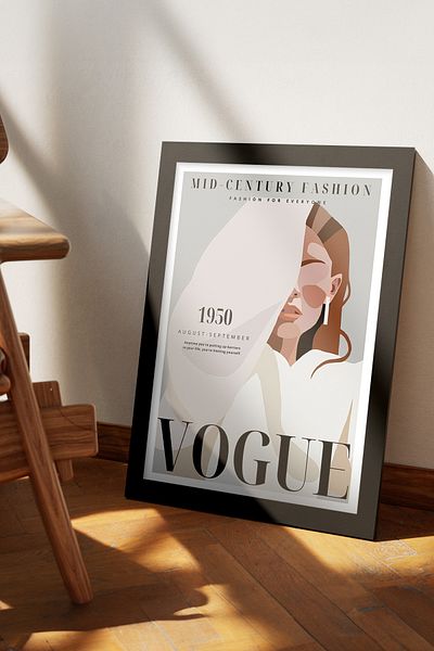 Cadran Ιστορικές εκδόσεις του περιοδικού Vogue Πίνακας Mdf με πλαίσιο