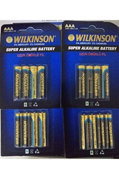 Wilkinson 4 ADET 4 LÜ KARTON, WILKINSON  AAA LR03 - AM4   1.5 VOLT  SUPER ALK...